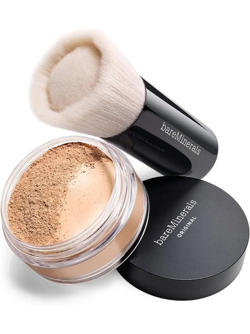 Vegan Foundation Blending Brush for Loose Powder, Build Coverage, Soft Synthetic